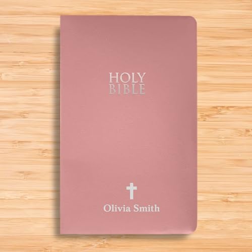 Personalized NIV Small Print Bible for Women, Name Engraved, Standard Size - color: Pink, style: New International Version