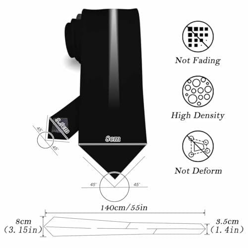 funny Ties for Men Business Novelty Men's Neckties for Festival Holiday Party Valentine's Day Wedding Christmas - color: White Cross Black