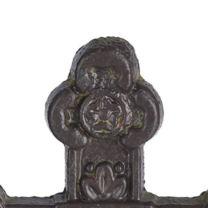 Retrome 8.5" H Cast Iron Wall Cross Home Decor, Green……
