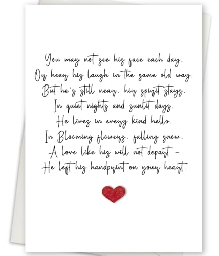 Sympathy Card for Loss of Loved One, Condolences Card, Comforting Memorial Card, Bereavement Card for Grieving Wife, Poem for Loss Husband, Dad, Son - style: Card-242