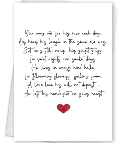 Sympathy Card for Loss of Loved One, Condolences Card, Comforting Memorial Card, Bereavement Card for Grieving Wife, Poem for Loss Husband, Dad, Son - style: Card-242