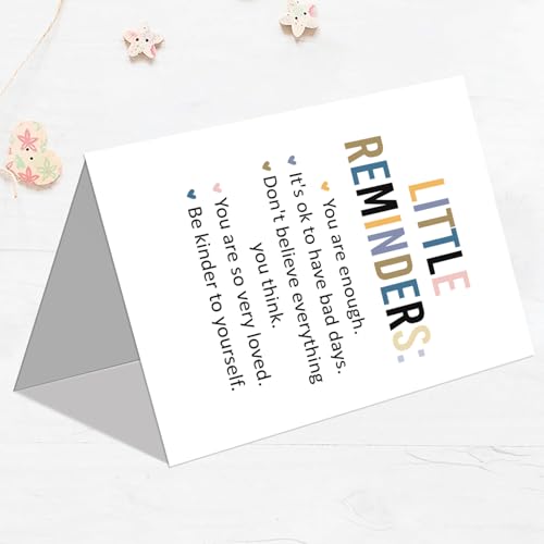 Inspirational Motivational Gifts Employee Appreciation Gifts Little Reminders You are Enough Heartwarming Encouragement Card for Family Colleagues. - color: #8