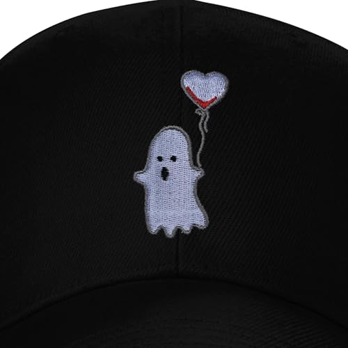 Embroidered Baseball Cap for Women Men Adjustable Baseball Hat Black Baseball Cap Trucker Hat - color: Ghost