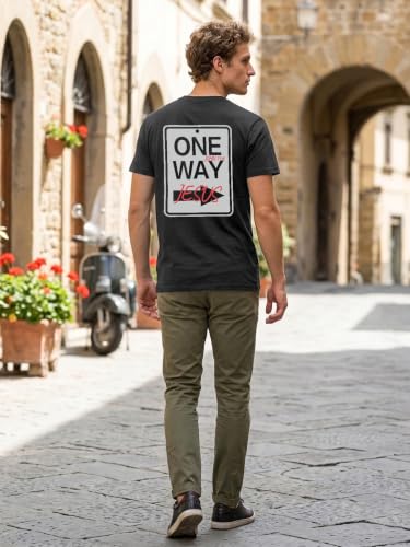 Christian Shirts for Men Jesus Faith Cross Tshirt Bible Verse Tee Tops - color: Black-b, size: Medium
