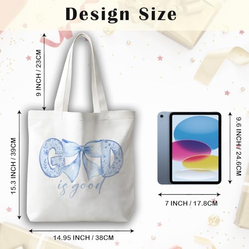 JINYO Christian Canvas Tote Bag, Bible Tote Bags for Women - color: Christian Tote Bag-4