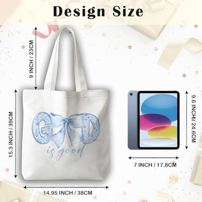 JINYO Christian Canvas Tote Bag, Bible Tote Bags for Women - color: Christian Tote Bag-4