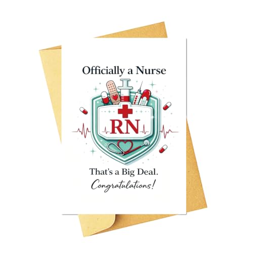 Nurse Graduation Card Gift, Nursing School Graduation Card Gift, Qualified Nurse Card, RN Card Gift, Nurse Gifts - color: WZ-01