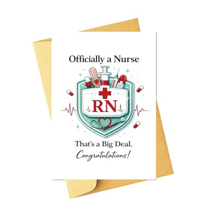 Nurse Graduation Card Gift, Nursing School Graduation Card Gift, Qualified Nurse Card, RN Card Gift, Nurse Gifts - color: WZ-01