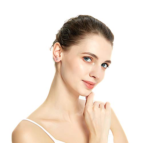 REVEMCN 3-Pair Cross Earrings for Men & Women, Stainless Steel & 925 Silver - color: Zircon Stud Earrings