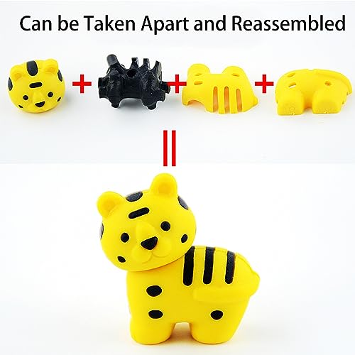 URSKYTOUS 60Pcs Animal Erasers Desk Pets for Kids,Classroom Prizes - style: 60Pcs