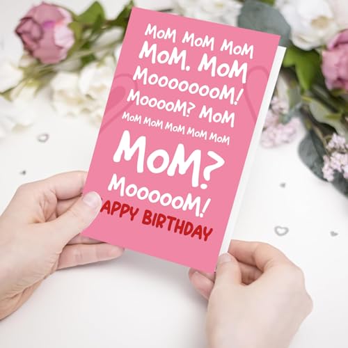 Funny Birthday Card for Mom Mother, Humorous Birthday Card Gift from Son Daughter. - color: #2