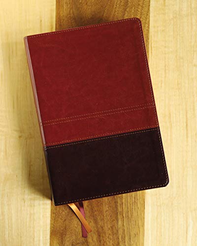 NIV, Reference Bible, Giant Print, Leathersoft, Brown, Red Letter, Thumb Indexed, Comfort Print
