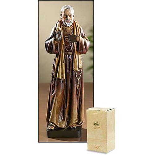 Avalon Gallery Catholic Saints Figurine - Toscana Collection Religious Statue, 8" H, Saint Pio - color: Saint Pio