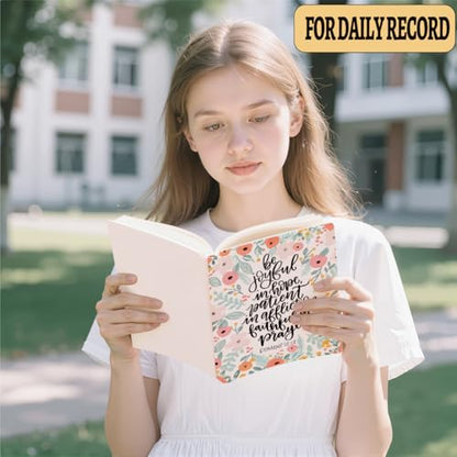 Cute flower Christian Hard Shell Journal Notebook 200 Sheets (5.8 x 8.3) - color: Multi 1154