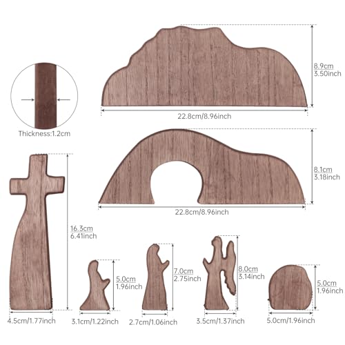 Empty Tomb Easter Scene for Christian Decoration, Nativity Jesus Tomb Set