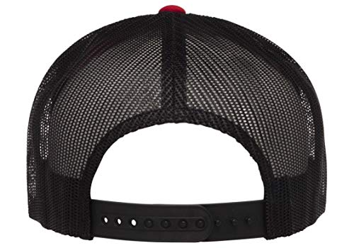 Yupoong Yp Classics Retro Trucker Cap - color: Red/Black, size: One Size, style: Classic Trucker Cap 2-tone