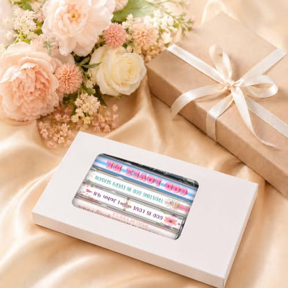 Christian Pens for Women, Bible Verse Ballpoint Pens 6 Pack with Gift Box - color: pink02