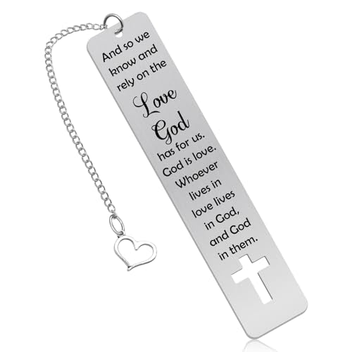 Christian Bookmark Gifts for Women Girls Boys Stainless Steel Bible Verse Bookmark Inspirational Bookmarks Religious Bookmarks for Women Men Girls Baptism Graduation Gift First Communion Gifts - color: Bible Verse Metal Bookmark 01