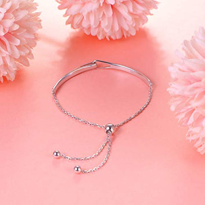 Sterling Silver Engraved Inspirational Adjustable Infinity Bracelet Graduation Gift for Mother Sister Best Friend Jewelry for Women - style: Always my sister Forever my friend