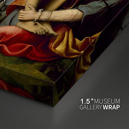 Canvas Print Wall Art - Lamentation Over The Dead Christ by Bernardino Luini - 12x18 inches - color: Lamentation Over the Dead Christ, size: 18"L x 12"W