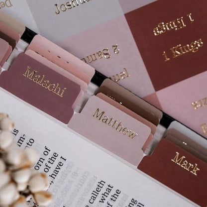 UPAFEXXI-Laminated Bible Tabs for Women and Men(Earth Tone) - color: Earth Tone