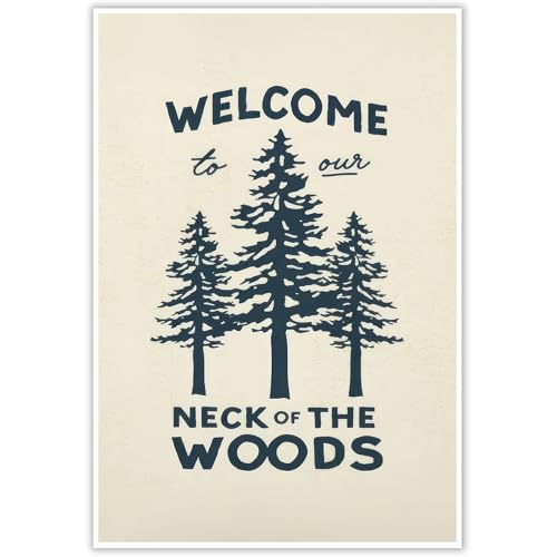 ZKFANKE Cabin Wall Decor Posters Forest Illustration Art Print 16x24 Inch Unframed Posters Modern Farmhouse Art for Living Room Bedroom and Office With Vintage Nature Style and Cabin Details - color: ViewArt-7 UnFramed, size: 24"L x 16"W