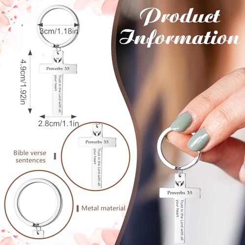 45 Pcs Christian Cross Keychain Bulk 15 Styles - color: Sliver, style: Bible