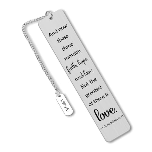 Christian Bible Verse Gift Bookmark for Book Lovers Inspirational Quotes Stainless Steel Book Markers Spiritual Gifts for Adults Bookmarks for Books Religious Gifts for Women Men - color: Inspirational Religious Bookmark-style 2