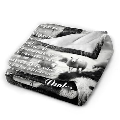 Psalm 23 Gifts Blanket 80"X60" Bible Verses Christian Scripture Bed Throw Blanket Soft Lightweight Cozy Warm Religious Blankets for Kids Teens Men Women - color: Psalm 23, size: 80"x60"