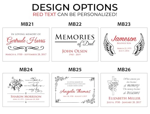 Personalized Memorial Keepsake Box, Sympathy Gift for Loss of Loved One - style: 9. Memorial Designs
