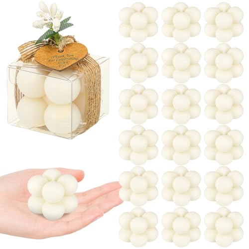 Mtlee 30 Sets Mini Bubble Candles Party Favors DIY Gift Set, Ivory - color: Ivory