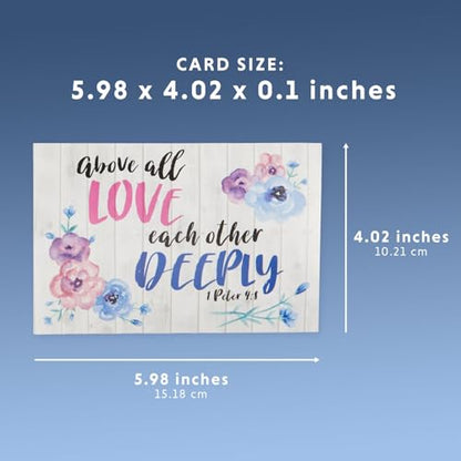 BEST PAPER GREETINGS Inspirational Cards with Envelopes - 180 Pack, 4 x 6 in, 6 Floral Designs - Christian Greeting Cards with Scripture Encouragement & Bible Verse Notes - size: 180-pack