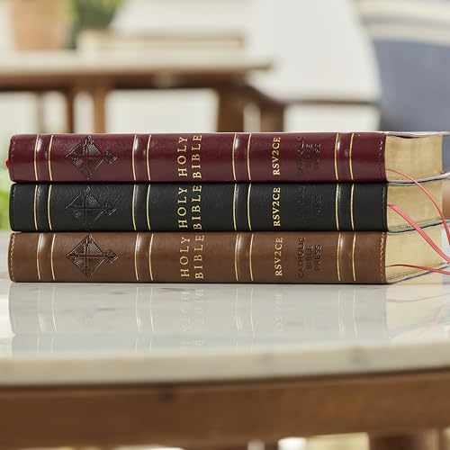RSV2CE, Thinline Large Print Catholic Bible, Brown Leathersoft, Comfort Print