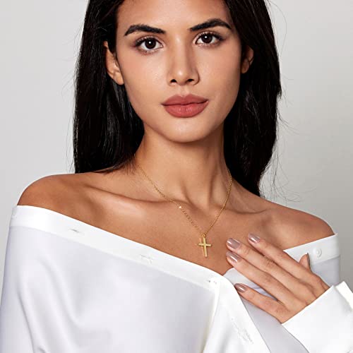 HAXIYA Cross Pendant Necklaces for Women Layered Cross Choker Faith Jewelry - style: Classic-Gold