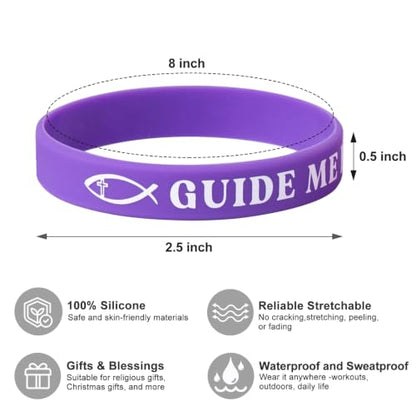 100 Pcs Bible Verse Bracelets Christian Wristbands - color: Dark C-100P