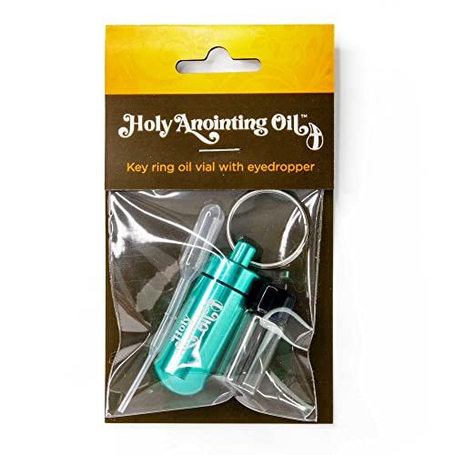 Logos Trading Post Anointing Oil Bottle with Turquoise Keychain Container - color: Turquoise