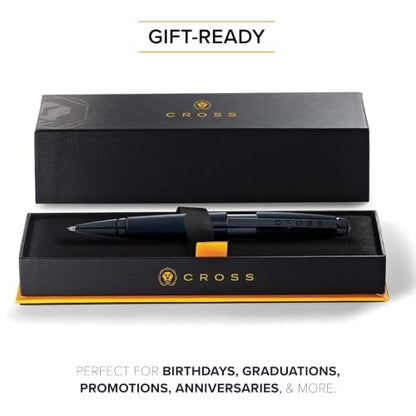 Cross Edge Matte Black Lacquer Gel Rollerball Pen, Medium Point, Black Ink - color: Matte Black