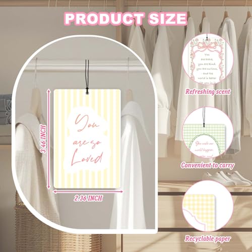 4 Pcs Car Air Fresheners,Cottagecore Hanging Car Accessories with Quotes - color: goose