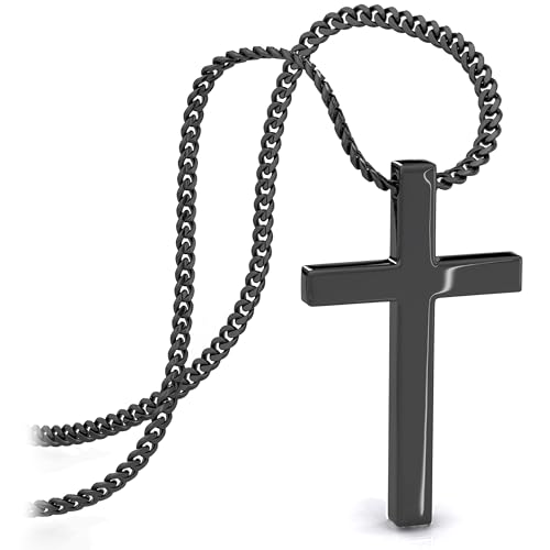 SERASAR Premium Necklace Women| 316L Stainless-Steel | 18 Carat - color: Black, style: Hope