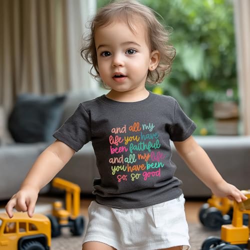 Kids Christian Shirt Toddler Created with a Purpose Shirt Boys Girls Bible Verse Religious Clothes 2-7 Years - color: Bible Quote#5, size: 4T