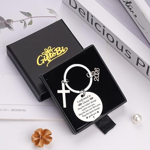 Confirmation Gifts for Teen Boys 2026 - Confirmed in Christ Catholic Bible Verse Keychain, Religious Faith Based Christian Accessories for Men Women