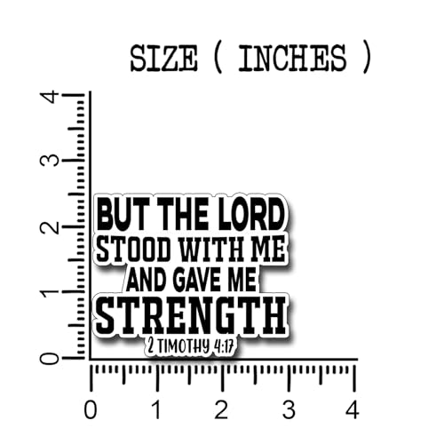 (3Pcs) But The Lord Stood with Me and Gave Me Strength Sticker Christian Inspirational Decals Decorate Books Laptop Phone Water Bottles Kindles Tumbler Waterproof Vinyl Stickers 3 x 2,5'' Inch - color: But the Lord Stood With Me and Gave Me Strength