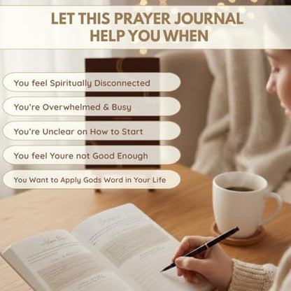 Daily Prayer Journal with Prompts | 90-Day Guided Devotional & Scripture Reflection | Bible Study and Spiritual Growth Tracker | Undated Faith Planner, 5.5x8" - Sage Green - color: Green