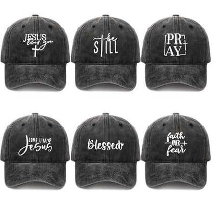 6/12 Pack Christian Hats Bulk for Men Women - style: Style 2