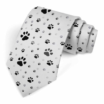 funny Ties for Men Business Novelty Men's Neckties for Festival Holiday Party Valentine's Day Wedding Christmas - color: Cute Paws