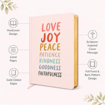 WORLD TRAVELER Christian Journal 256 Gilded-Edge Pages Thimblepress - color: Love Joy Peace, size: 6X8