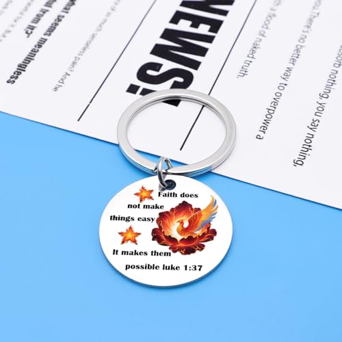 Christian Gifts for Women, Faith Inspirational Keychain, Christian Gifts Cross Keychains, Religious Gift for Pastor Sister Mom Teen Girls, Christmas Stocking Stuffers, Baptism Spiritual Gift