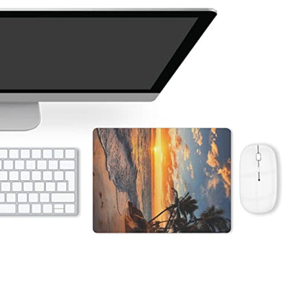 Sunset Beach Mouse Pad, Square Mousepad,Waterproof Mouse Mat Non-Slip Rubber Base MousePads for Office Home Laptop Travel, 9.5"x7.9"x0.12" Inch - color: S1003