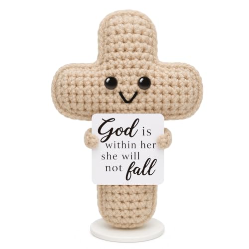Christian Faith Gifts for Women, Christmas Birthday Gifts, Crochet Cross