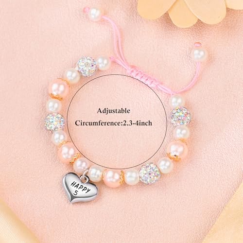Sereney Birthday Gifts for Girls, 1-16 Year Old Girl Birthday Bracelet Gift - style: 5th Bday